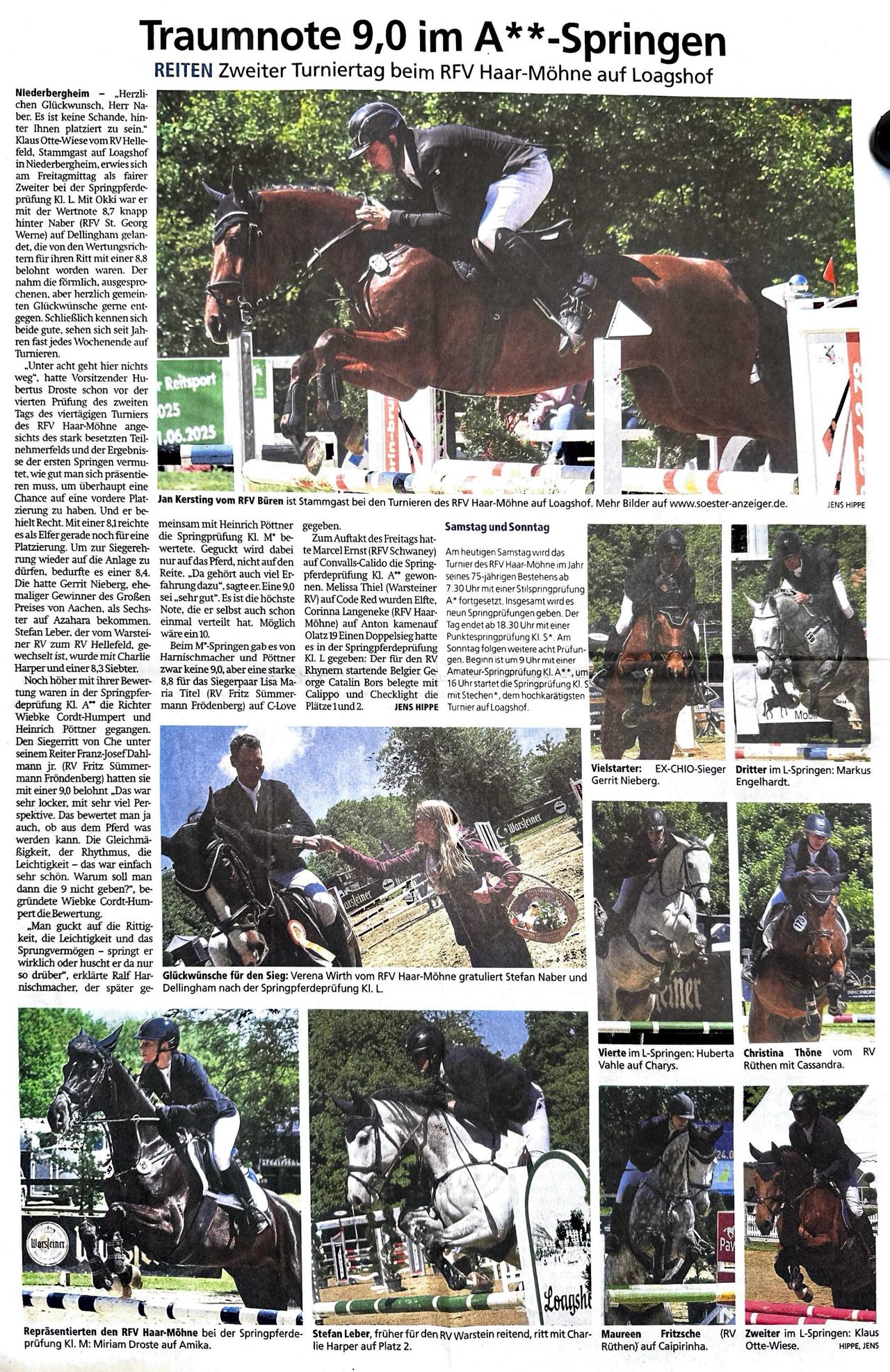 Traumnote 9,0 im Stil-Springen